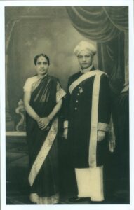 Mr & Mrs HC Javaraya in Mysore Durbar Dress 