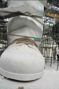 Shoes and laces of the 125 foot tall Ambedkar statue in Hyderabad