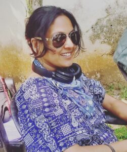 Shruthi Sharanyam on the sets of ‘B 32 Muthal 44 Vare’ 