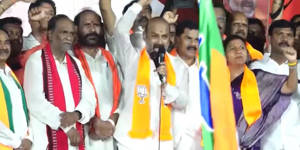 The BJP leader announced that his party would organise a similar Nirudyoga March in Mahabubnagar on 21 April. (Screengrab/Twitter)