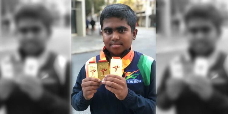 12-year-old Varun Anand who won three gold medals for India at the World Transplant Games 2023 held in Australia. (Supplied)