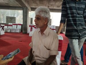 75-year-old K Rajan was the oldest player at Devanoor open chess tournament for blind