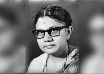 A black-and-white of Anupama Niranjana in her early middle age