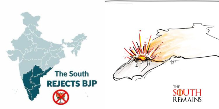 'Landmass of Dravidian family stands clear of BJP' as #SouthKicksOutBJP trends on Twitter