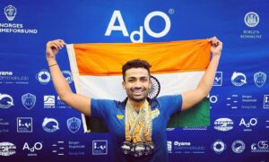 Niranjan Mukundan broke the 16 year old Asian record at the 2023 Norwegian Swimming Championships