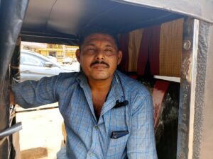 Auto-rickshaw driver Bhaskar in Puttur