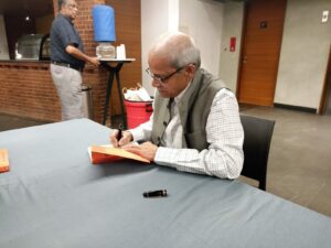 Author Parakala Prabhakar at his book release event in Bengaluru
