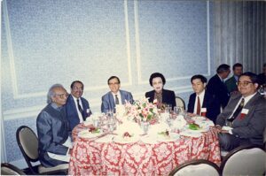 RN Jayagopal (second from left) with the famous Bollywood music director, Naushad (first from left) and others at an IPRS meeting held at the White House