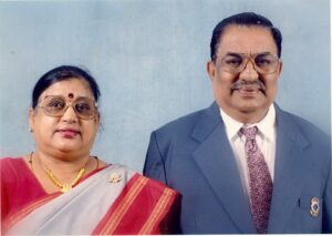 RN Jayagopal with his wife, Dr Lalita Jayagopal
