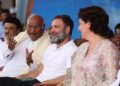 Congress party leaders Mallikarjun Kharge, Rahul Gandhi, and Priyanka Gandhi Vadra. (Supplied)