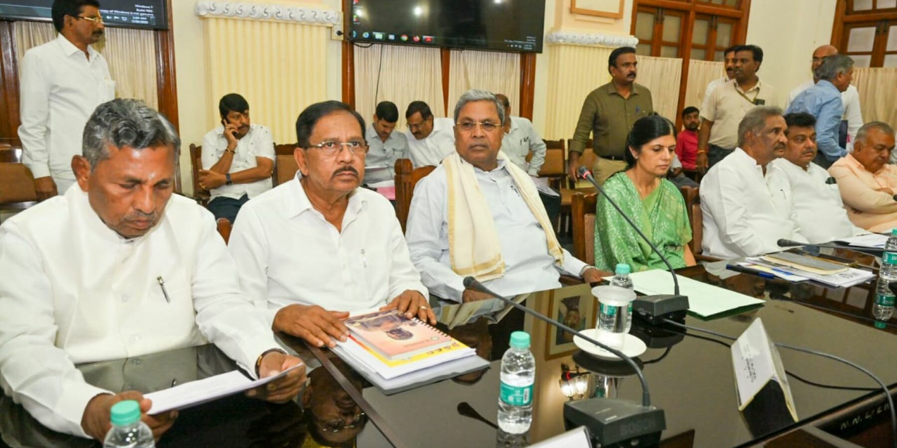 Chief Minister Siddaramaiah chaired the Cabinet meeting at Vidhana Soudha on 10 August. (Supplied)