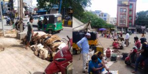 Animal skin collected and Lambs and goats roasted on barbeque grill in Hyderabad on Bakrid 2023