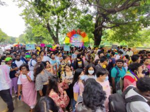 The Pride March organised under the banner of Tamil Nadu Rainbow Coalition, 