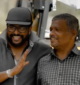 Jagadish with Shaji Kailas in sets of Kaapa
