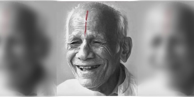 A laughing Masti Ajja in his 90s