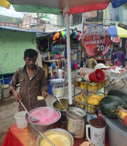 Mohabbat-ka-sharbat near Charminar on Eid-ul-Adha 2023