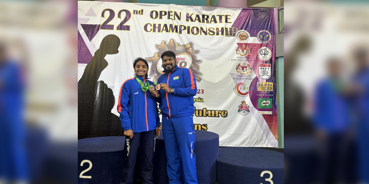 Telangana karateka Nishta grabs a silver and bronze at the Malaysian international tourney