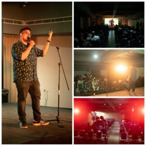 Vishnu Pai at an event of Comedy Lounge (supplied)