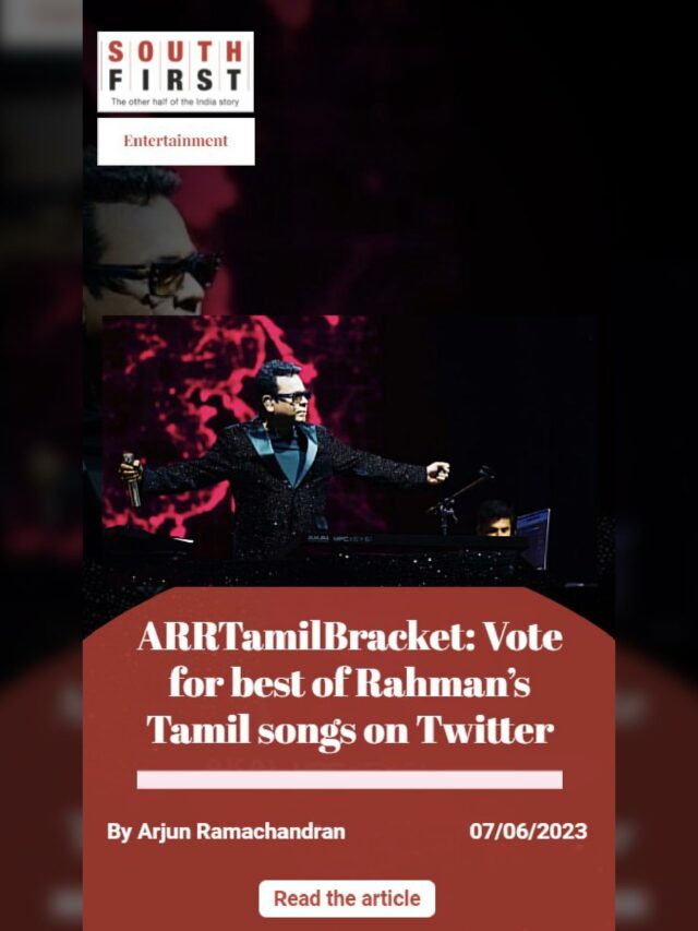 ARRTamilBracket: Vote for the best of Rahman’s Tamil songs on Twitter