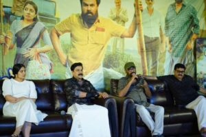 Dileep and crew during promotion of the movie