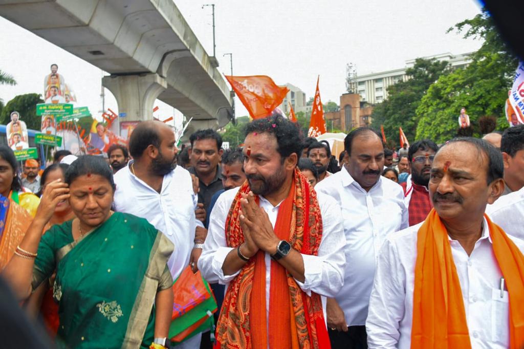G Kishan Reddy, who is the Union Minister for North Eastern States, took up the mantle of BJP's Telangana unit as its president on 21 July. (Twitter)