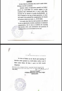 Court orders security for an amount of ₹50 lakh