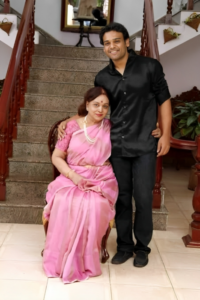 Naveen vijay krishna with Vijaya Nirmala