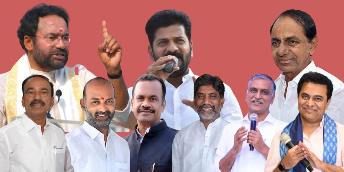 Candidates for the top job: Top three leaders to look out for in BRS, Congress and BJP in Telangana