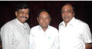 KCN FAMILY - KCN Gowda (in centre) with his two sons KCN Chandrashekar and KCN Mohan.