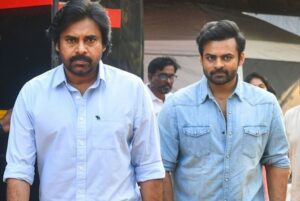 Sai Dharam Tej with Pawan Kalyan