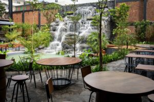 The Long Boat Brewing Co. is a Viking-themed brewery with a 25-ft waterfall.