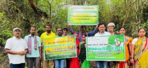 Silent protests against the Forest Conservation Amendment Bill. (Supplied)
