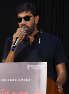 Sathyaraj addressing the press