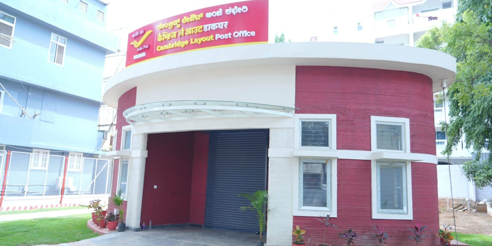 The 3D printed post building in Bengaluru, Karnataka. (Supplied)