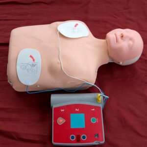 Representative pic of using Automated External Defibrillator 