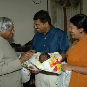 Akarshana's parents with former Indian President APJ Abdul Kalam