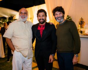 Allu Arjun with Trivikram and K Raghavendra Rao