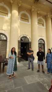 Thirupurasundari Sevvel of Nam Veedu shared her sentiments against the backdrop of the time-honoured building's architecture. 