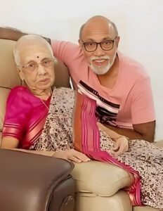 Sathyaraj with his mother