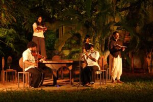 Theatrical readings from the works of Abhay K at Raw Mango, Teynampet.