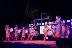 Artistes performing at the Chennai Kalai Theru Vizha.