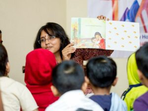 Nandini Nayar during a book reading session.
