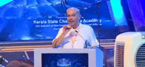 Alencier speaking during the State Award function