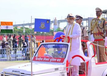 Union Home Minister Amit Shah attends the Hyderabad Liberation Day event in Hyderabad on Sunday, 17 September, 2023.