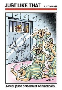 An iconic Ajit Ninan cartoon. (Sourced)