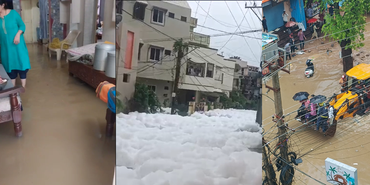 Hyderabad inundated again Manikonda residents cry municipality inaction, chemical foam plagues Kukatpally area