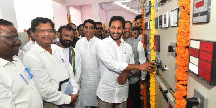 Andhra Pradesh Chief Minister YS Jagan Mohan Reddy inaugurates the Lakkasagaram Lift Irrigation Pump House on Tuesday, 19 September, 2023.