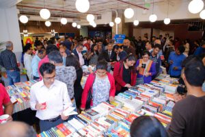 Participants look at the books at 2019 edition (supplied)