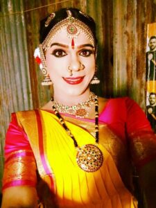 RLV Charulatha in her traditional dance attire