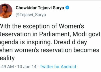 BJP Karnataka Congress Women Reservation Bill Tejasvi Surya deleted tweet